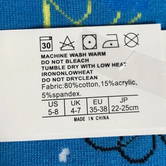 Cute Blue Bluble Bee Sock - Picture 3 of 3